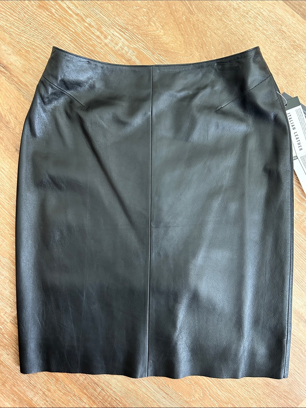 NWT Wilsons Leather Black Leather Pencil Skirt size 12